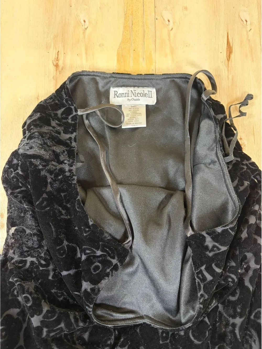 Vintage 90s Whimsygoth Burnout Velvet Dress - Goth Romantic Devore Size 6